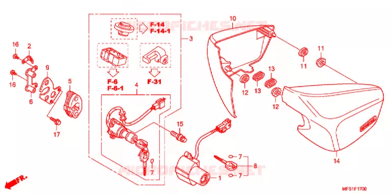 COUVERCLES LATERAUX Honda MOTO 400 SHADOW 2013  VT400CA9