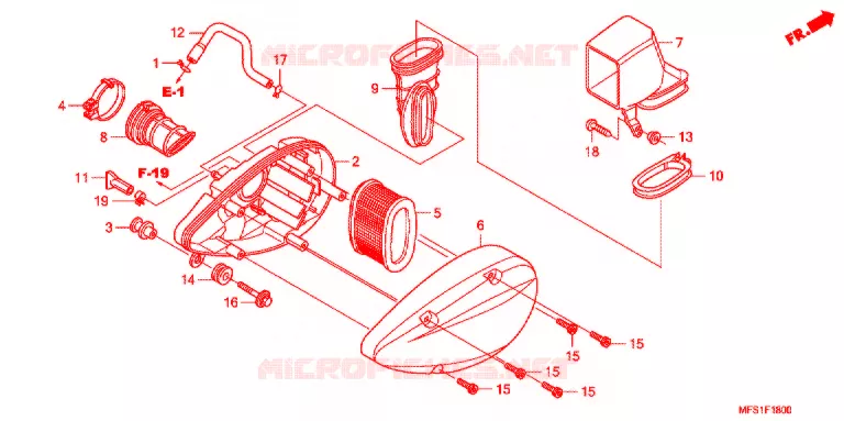 FILTRE A AIR Honda MOTO 400 SHADOW 2014  VT400CA9