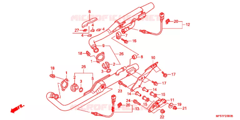 SILENCIEUX D'ECHAPPEMENT Honda MOTO 400 SHADOW 2015  VT400CA9