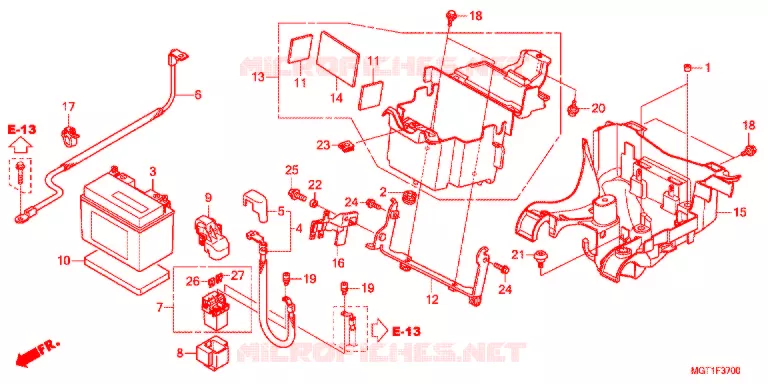 BATTERIE Honda MOTO 400 VT 2011  VT400SB