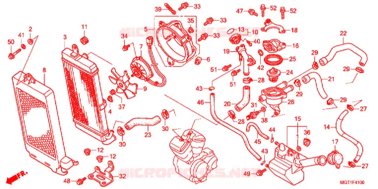 RADIATEUR Honda MOTO 400 VT 2013  VT400SB