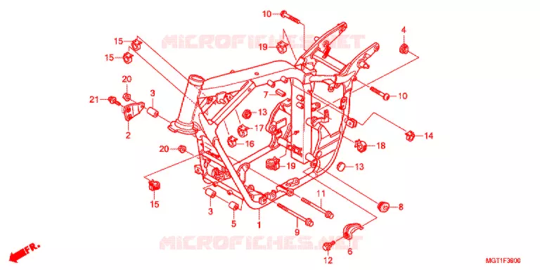 CADRE Honda MOTO 400 VT 2011  VT400SB