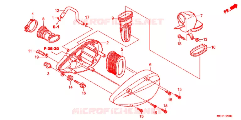 FILTRE A AIR Honda MOTO 400 VT 2011  VT400SB