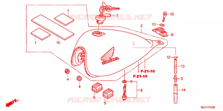 RESERVOIR A CARBURANT Honda MOTO 400 VT 2013  VT400SB