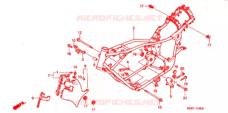 CADRE Honda MOTO 600 SHADOW 2001  VT600C1