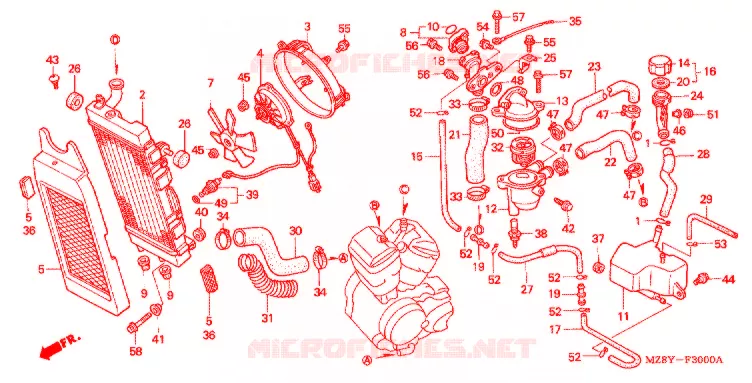 RADIATEUR Honda MOTO 600 SHADOW 2001  VT600C1