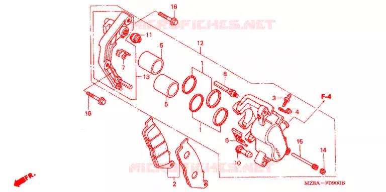 ETRIER DE FREIN AVANT Honda MOTO 600 SHADOW 2002  VT600C2