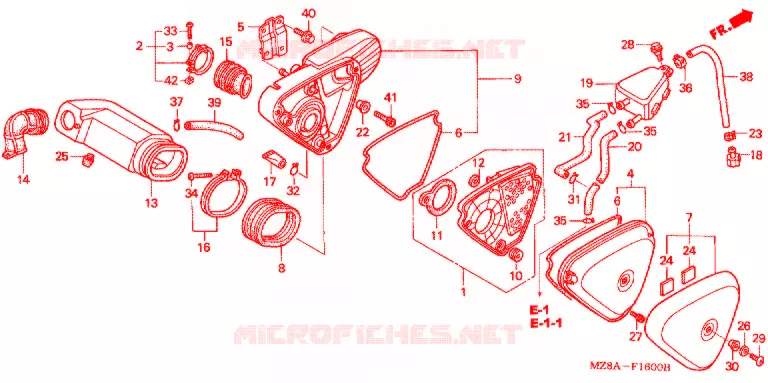 FILTRE A AIR Honda MOTO 600 SHADOW 2002  VT600C2