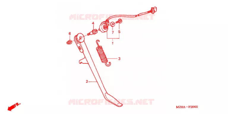 BEQUILLE Honda MOTO 600 SHADOW 2002  VT600C2