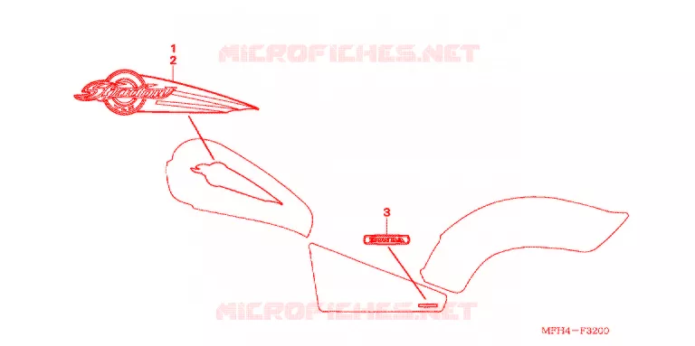 AUTOCOLLANTS Honda MOTO 600 SHADOW 2006  VT600C6