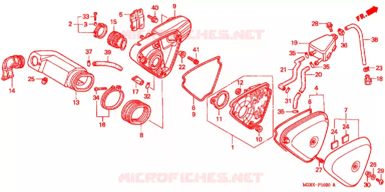 FILTRE A AIR Honda MOTO 600 SHADOW 2001  VT600CD1