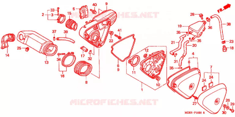 FILTRE A AIR Honda MOTO 600 SHADOW 2001  VT600CD1