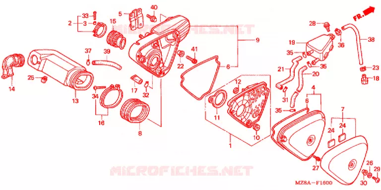 FILTRE A AIR Honda MOTO 600 SHADOW 2001  VT600CD1