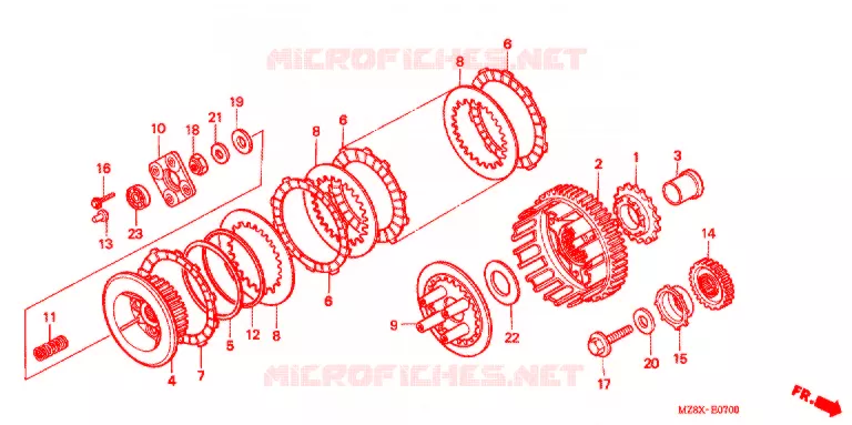 EMBRAYAGE Honda MOTO 600 SHADOW 2000  VT600CD2Y