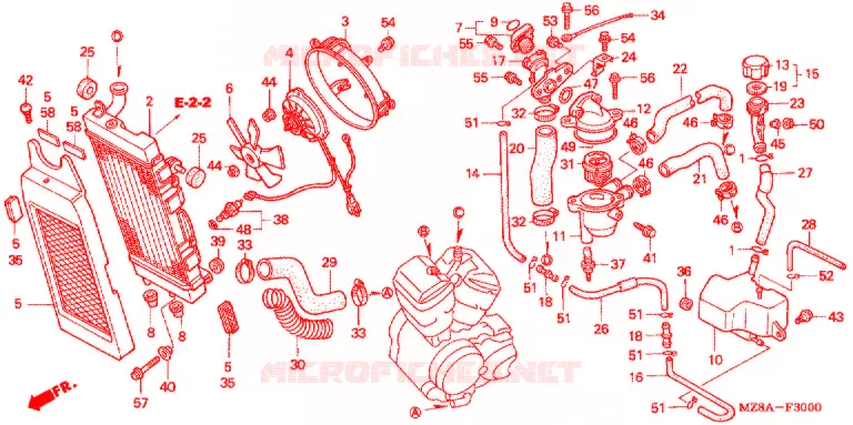 RADIATEUR Honda MOTO 600 SHADOW 2005  VT600CD5