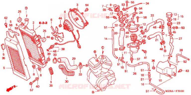 RADIATEUR Honda MOTO 600 SHADOW 2005  VT600CD5