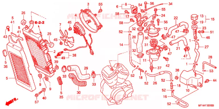 RADIATEUR Honda MOTO 600 SHADOW 2006  VT600CD6