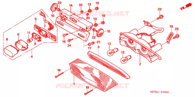 FEU ARRIERE Honda MOTO 600 SHADOW 2006  VT600CD6