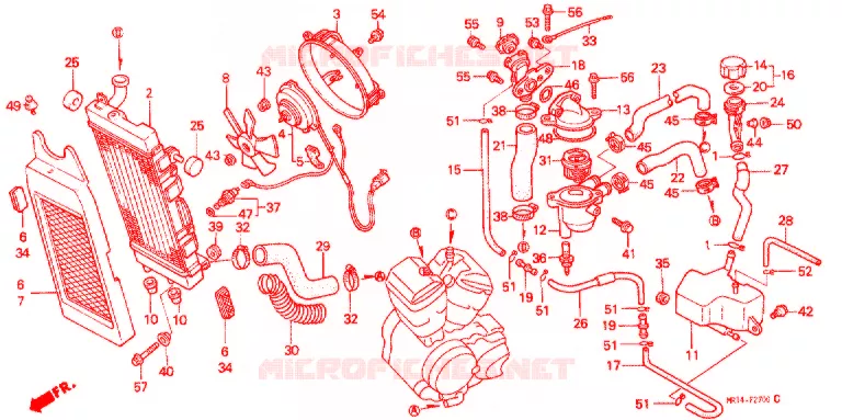 RADIATEUR Honda MOTO 600 SHADOW 1993  VT600CDP
