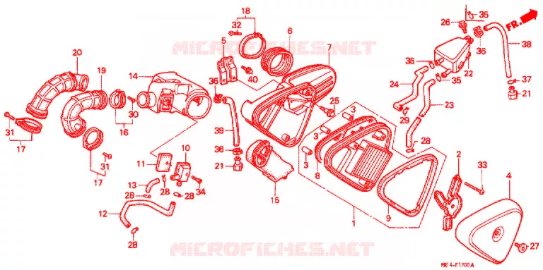 FILTRE A AIR Honda MOTO 600 SHADOW 1993  VT600CDP