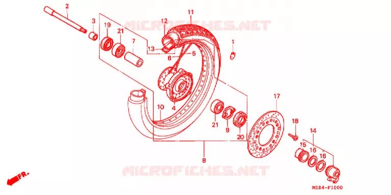 ROUE AVANT Honda MOTO 600 SHADOW 1997  VT600CDV