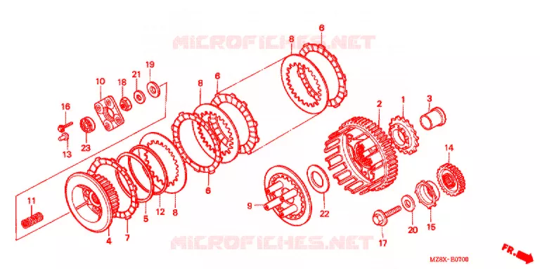 EMBRAYAGE Honda MOTO 600 SHADOW 2000  VT600CDY