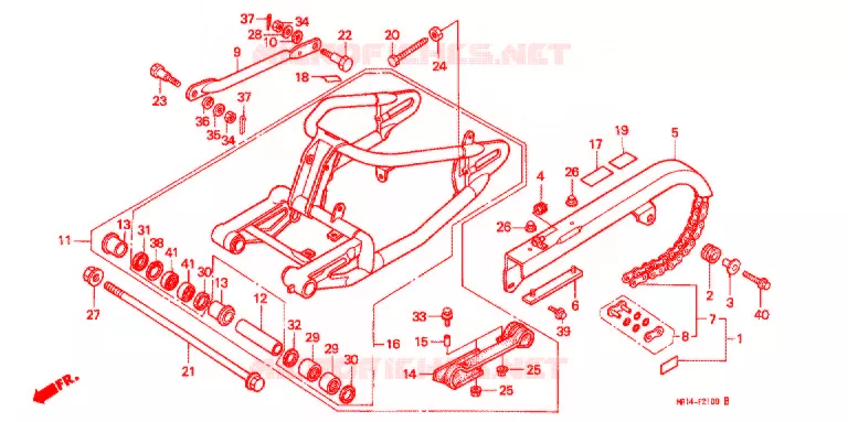 BRAS OSCILLANT Honda MOTO 600 SHADOW 1989  VT600CK