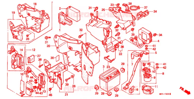 BATTERIE Honda MOTO 600 SHADOW 1991  VT600CM