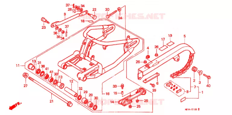 BRAS OSCILLANT Honda MOTO 600 SHADOW 1992  VT600CN
