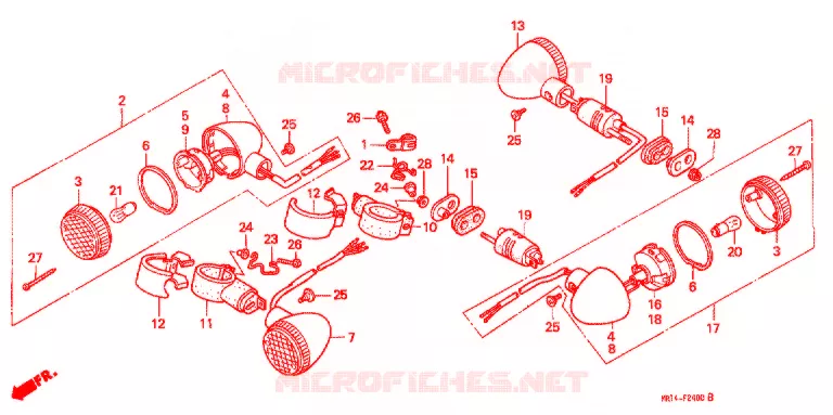 CLIGNOTANT Honda MOTO 600 SHADOW 1992  VT600CN