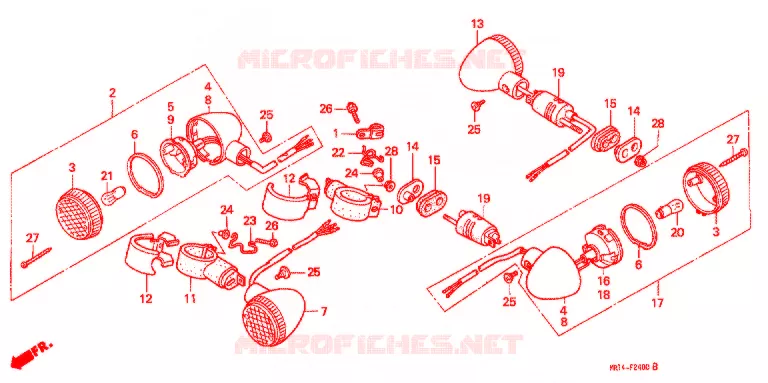 CLIGNOTANT Honda MOTO 600 SHADOW 1994  VT600CR