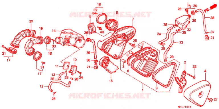FILTRE A AIR Honda MOTO 600 SHADOW 1994  VT600CR