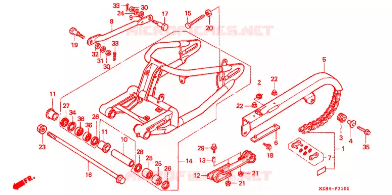 BRAS OSCILLANT Honda MOTO 600 SHADOW 1995  VT600CS