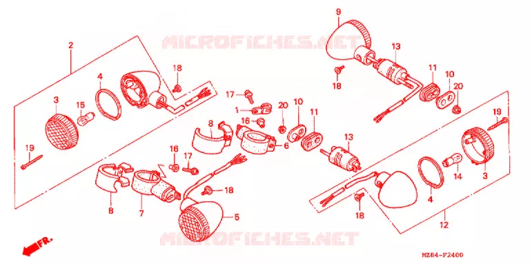 CLIGNOTANT ('95,'96,'97) Honda MOTO 600 SHADOW 1995  VT600CS