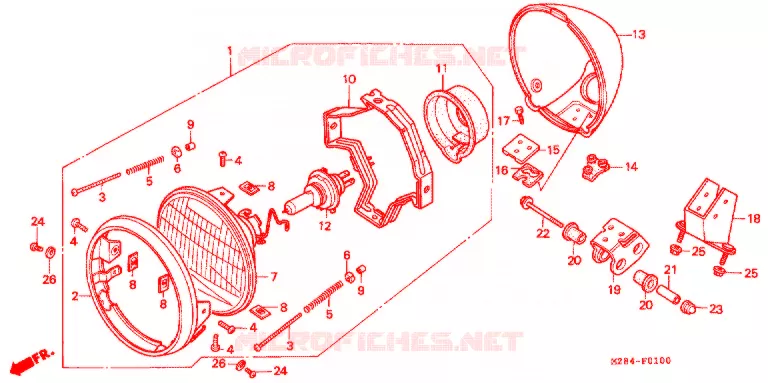 PHARE Honda MOTO 600 SHADOW 1995  VT600CS