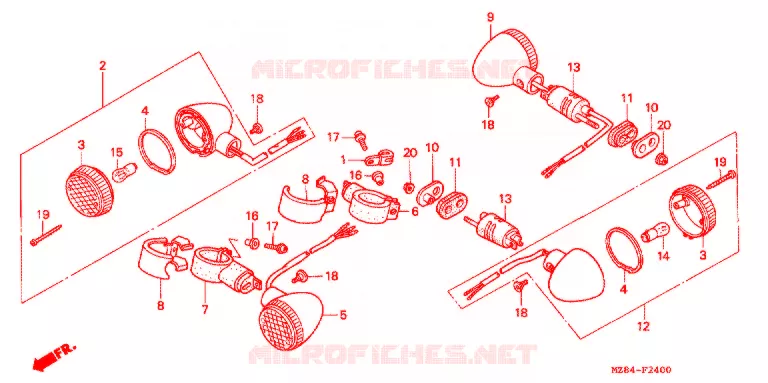 CLIGNOTANT ('95,'96,'97) Honda MOTO 600 SHADOW 1995  VT600CS