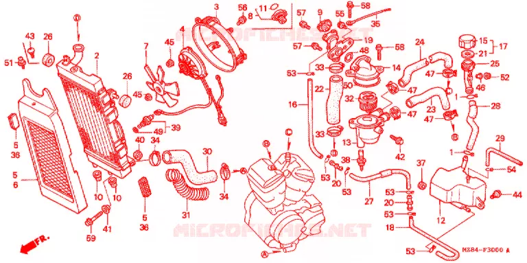 RADIATEUR Honda MOTO 600 SHADOW 1995  VT600CS