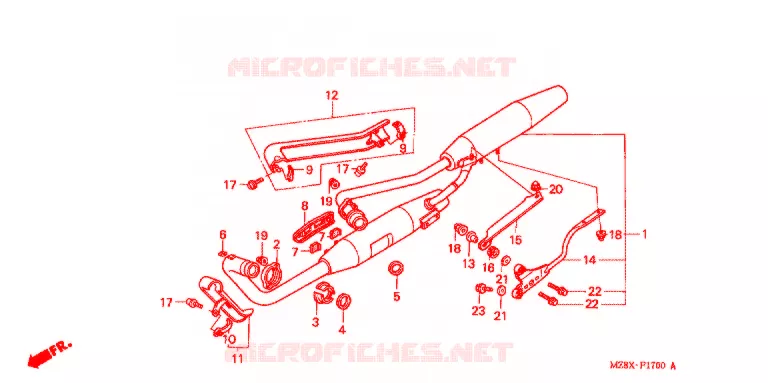 SILENCIEUX D'ECHAPPEMENT Honda MOTO 600 SHADOW 1999  VT600CX
