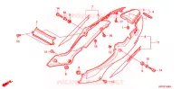 COUVERCLES LATERAUX (CBR150R3 7) pour Honda CBR 150 M ORANGE de 2004