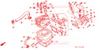 CYLINDRE   CULASSE pour Honda NSR 80 de 1988