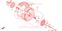 ROUE ARRIERE (1) pour Honda NSR 80 de 1988
