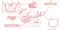 AUTOCOLLANTS (2) pour Honda NSR 80 de 1989