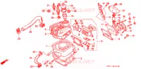 CYLINDRE   CULASSE pour Honda NSR 80 de 1989