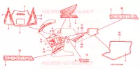 AUTOCOLLANTS (5) pour Honda NSR 80 de 1993