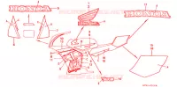 AUTOCOLLANTS (7) pour Honda NSR 80 de 1996