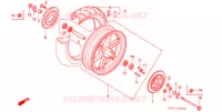 ROUE ARRIERE (2) pour Honda NSR 80 de 1996