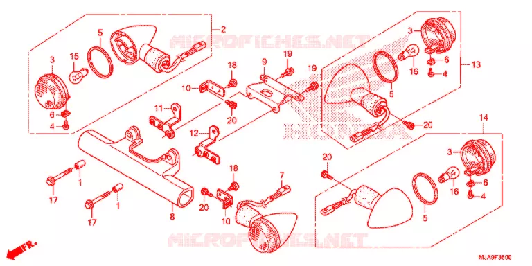 CLIGNOTANT Honda MOTO 750 SHADOW 2016  VT750CG