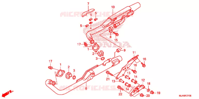 SILENCIEUX D'ECHAPPEMENT Honda MOTO 750 SHADOW 2017  VT750CG