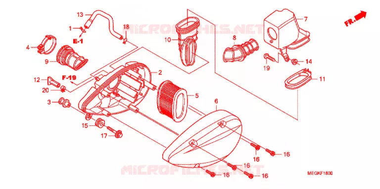 FILTRE A AIR Honda MOTO 750 SHADOW 2011  VT750CSA