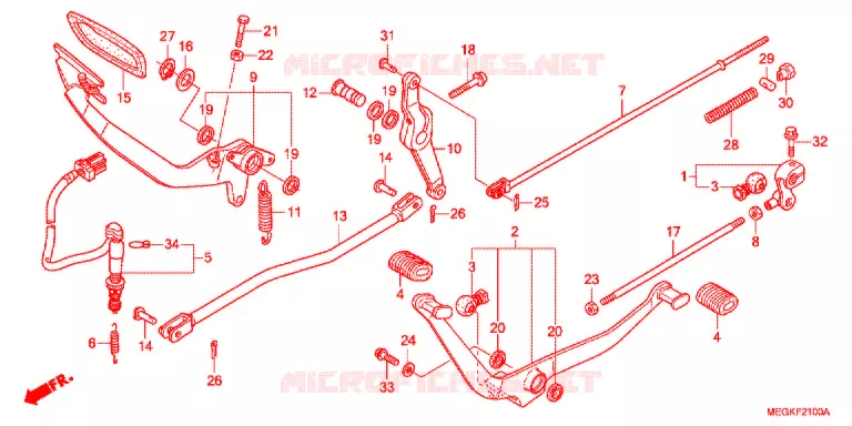 PEDALE Honda MOTO 750 SHADOW 2011  VT750CSA